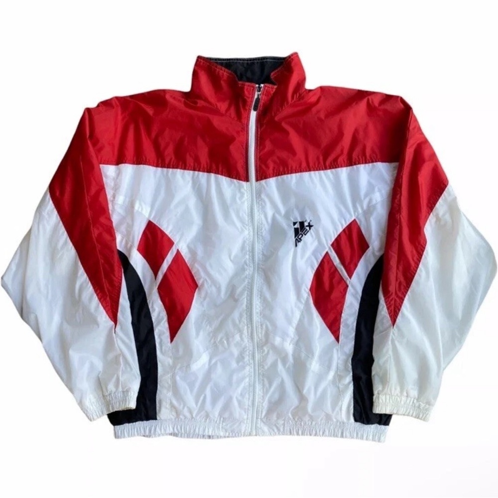 Apex Red and White Windbreaker Jacket